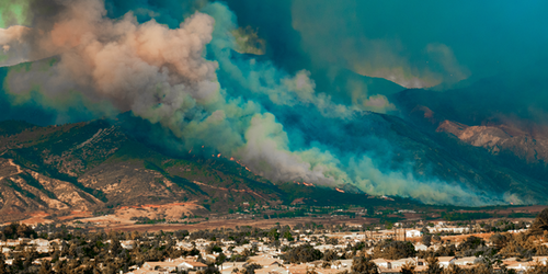 Wildfire Predictions from a Water Tank
