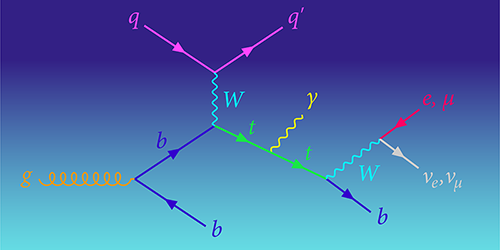 Observation of a Single Top Quark and a Photon