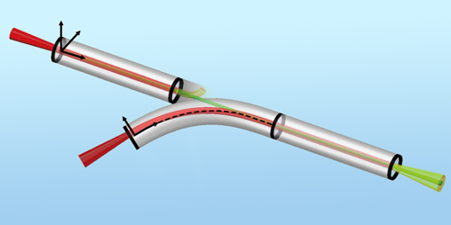 Curved-Laser Demonstration for a Higher-Energy Laser Accelerator