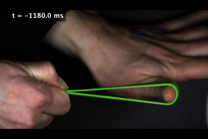 Stretching a Rubber Band Elastic To its , Stock Video